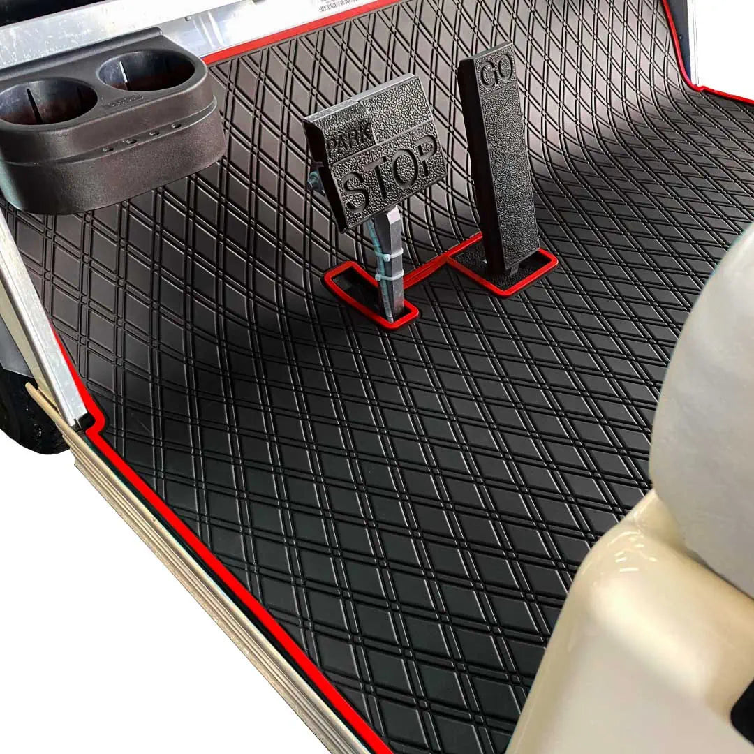 Xtreme Golf Cart Floor Mats (Club Car) (Red, Black, Grey, Blue) - Club Car DS (1982-2013)